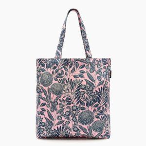 NWT Rare J.Crew X Abigail Borg Reusable Canvas Tote Floral Pink Navy Cotton